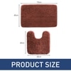 Luxe Home Polyester Newman Contour Bath Mat Set of 2 (Rust 45x75 cm & 40x45)