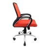 Smart Ergonomic Chair With Breathable Orange Mesh Fabric
