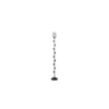 Atticus Multicolour Glass Floor Lamp with Black Iron Base