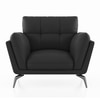 Vetra 1 Seater Leather Sofa In Slate Grey Colour