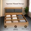AIAN Diboll Queen Size Hydraulic Storage Bed Walnut
