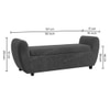 Redol Boucle 2 Seater Ottoman Bench with Storage  in Dark Grey Color