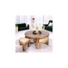Nashville Sheesham Wood 4 Seater Coffee Table Set In Teak Finish