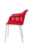 Kepler Brooks Senora Cafeteria Dining Chair in Red Colour