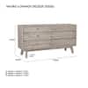 Scandinavian Madrid Dresser Natural Wood Finish