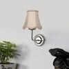 Devansh Steel Wall Mounted Lamp With Beige Jute Shade