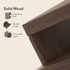 Ohio Solid Wood Bedside Table in Danish Walnut Finish