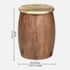 Rajwada Metal Side Table in Gold Finish