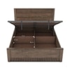 Toledo Solid Wood King Size Hydraulic Storage Bed In Danish Walnut Finish
