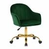 Doe Buck Aurora Modern Green Luxury Velvet Office Chair