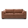 Trissino 3 Seater Luxury Italian Leather Sofa In Cognac