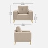 Nency Velvet 1 seater Sofa Cream