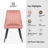 NICO Leather Accent Chair in Pink Colour