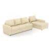 Apollo Compact Sofa (Colour : Cream, Cushion : Soft, Seating Capacity : Right Aligned 3 Seater + Right Aligned Chaise)