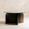 Solace Mild Steel Coffee Table in Beige Colour