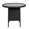 Launceston Wicker Table And Chair Set In Black Finish