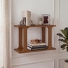 Kozo Small Solid wood Wall Shelf In Amber Walnut