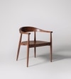 Leyuo Solid Wood Dining Chair in Dark Brown Colour