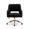 Doe Buck Lotsee Modern Black Boucle Office Chair