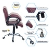 Vooilea Mid Back Executive Chair in Maroon Colour