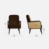 Haden Solid Wood Accent Chair in Brown Colour