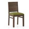 Atlas Dining Chairs Set Of 2 Finish Danish Walnut Colour Avocado Green