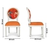 Traditional Solid Wood Accent Chair in Orange Colour