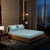 Stoa Paris 300TC UltrSatin Super King Bedsheet Set Satin Super Dreamy Blue