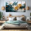 The Castle Decor Flower Wall Painting Wooden Framed Digital Painting 27x48 Inch