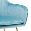 Megan Fabric Accent Chair in Blue Colour