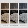 Stoa Paris Satin Comforter, 300TC Comforters for King Size Bed or King Black-White Gold
