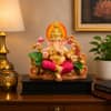 Devotional Kamal Vaibhav Ganesha Statue in Multicolor Colour