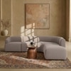 Zenliving Wood Left Aligned 3-Seater With Upholstery Non Storage Sofa In Beige Colour