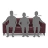 Franco 3 Seater Leather Sofa in Wine Colour