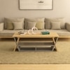 Interlock Engineered Wood Center Table in Beige Colour