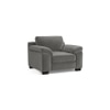 Esquel Luxe 1 Seater Fabric Sofa in Ash Grey Velvet Colour