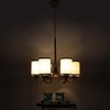 Devansh Dual Black Wallmounted Lamp With Cotton Off-White Shade