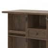 Caledonia Solid Wood Bar Cabinet (Danish Walnut Finish)