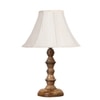 Devansh Off-White Cotton Vintage  Lamp With Wood Base  (12X12X17)