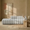 Chiccomfort Wood 3 Seater With Upholstery Non Storage Sofa In White Colour