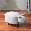 Whiskers Collection Bunny Rabbit Pouf Seating For Kids Room Blue