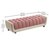 Resco  Velvet 2 Seater 5 Feet Ottoman Bench in Peach & Cream Color
