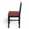 Rosslyn Sheesham Wood Dining Chair in Mahogany Finish & Coral Pink Velvet Cushion Seat