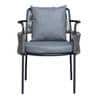 Paola Outdoor Accent Patio Weaving Chair Gun Metal in Grey