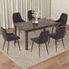Atlas Solid Wood 6 Seater Compact Dining Table With Rickman Lounge Chairs