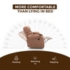 Helios Fabric One Seater Motorised Recliner with Rocking Revolving & Cup Holder in Brown Colour