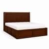 Nivaan Solid Wood Comfort Queen Bed Hydraulic Storage Provincial Teak Finish Mattress 60 x 78 Inches