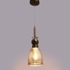 Eliante Hanging Light - Smoky Black Glass Shade, Mild Steel And Wood, 1-Light Pendant
