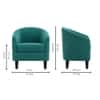 Daviana Boucle Fabric Lounge Chair in Green Colour