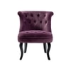 Grenier Fabric Slipper Chair in Purple Color
